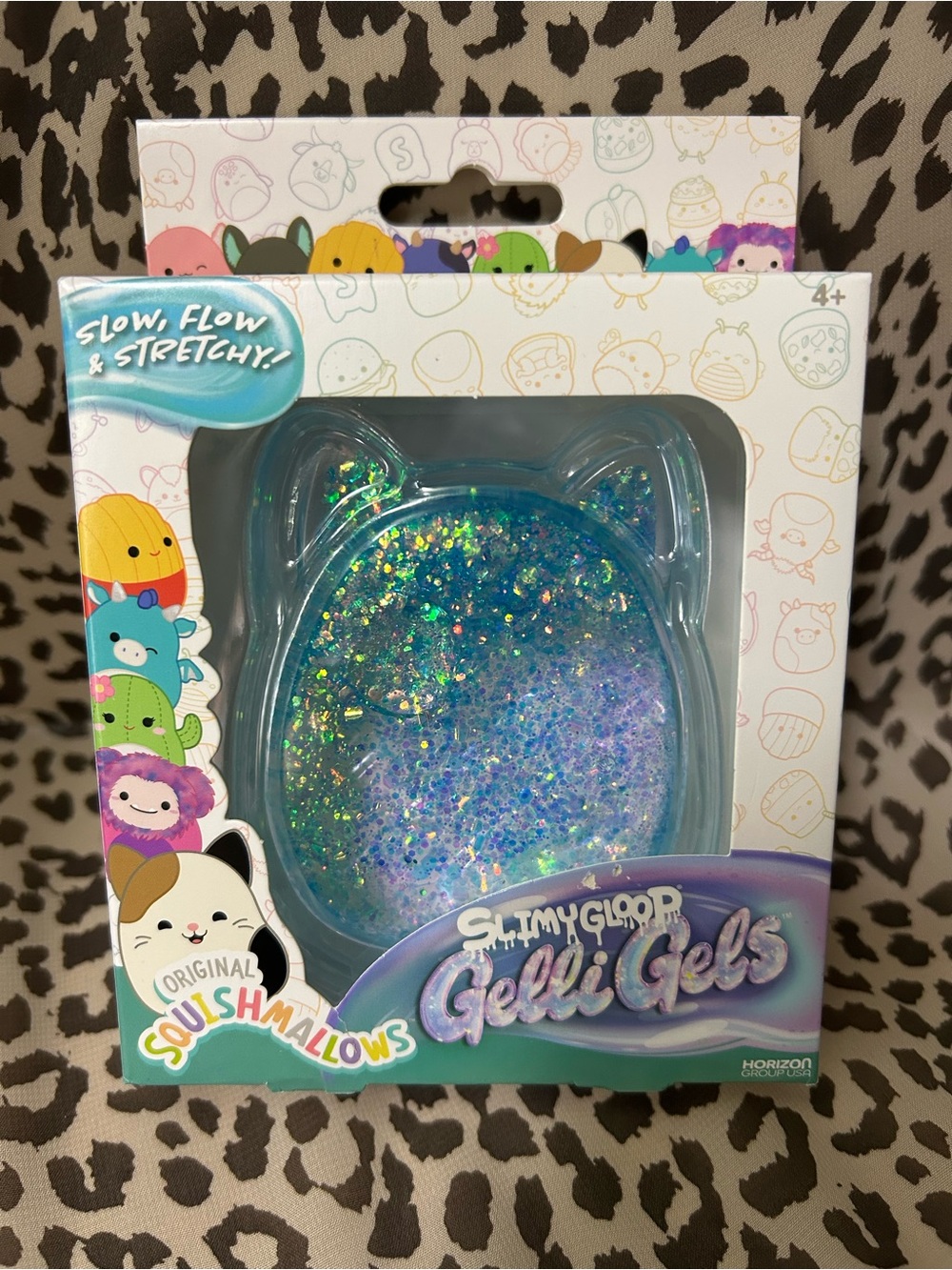 Squishmallows Slimy Gloop Gelli Gel Squishy- Blue